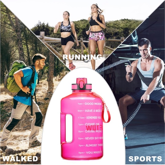 ETDW Gallon Motivational Water Bottle Jug with Time Marker, 74oz/128oz BPA Free - Picture 5 of 7